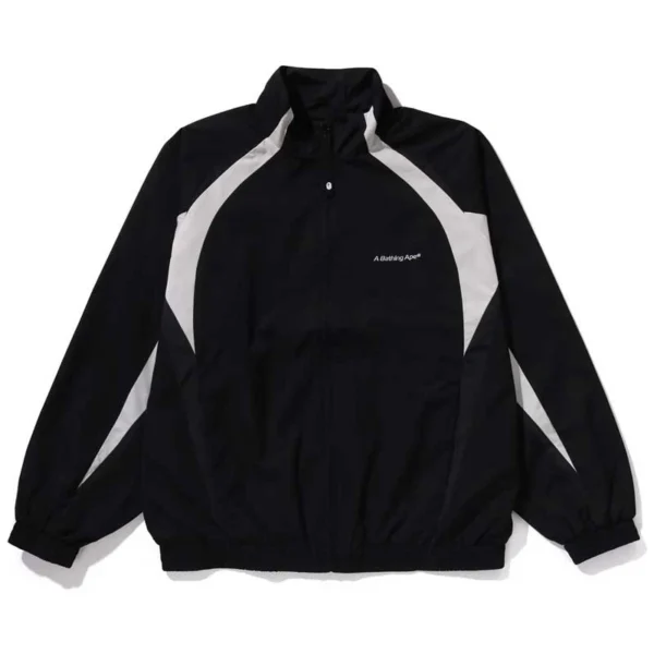 A Bathing Ape Logo Nylon Track Jacket - Black