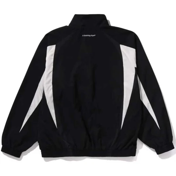 A Bathing Ape Logo Nylon Track Jacket - Black Back