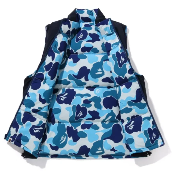 ABC Camo Reversible Down Vest Men - Blue