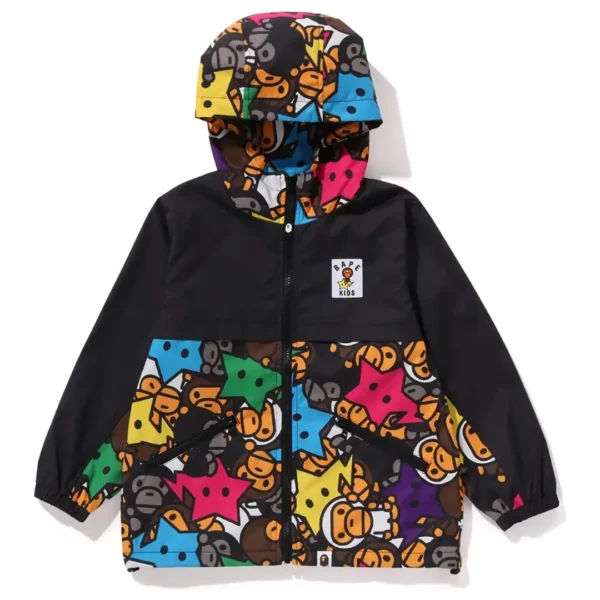 Bape All Baby Milo Sta Hoodie Jacket Kids Multi