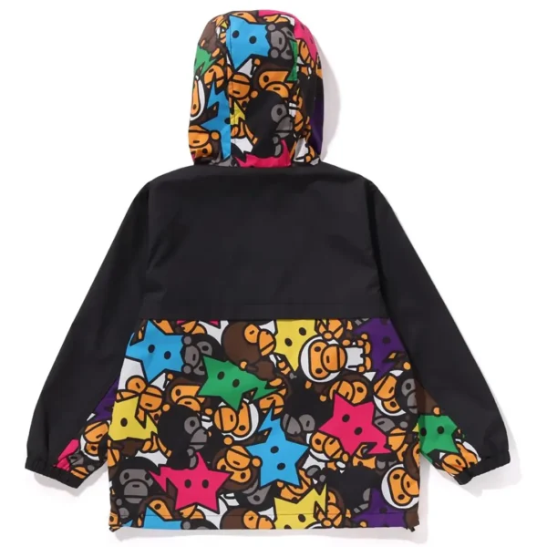 Bape All Baby Milo Sta Hoodie Jacket Kids - Multi Back