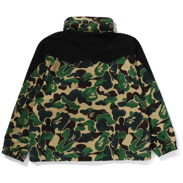 Bape ART Camo Snowboard Jacket Green Back