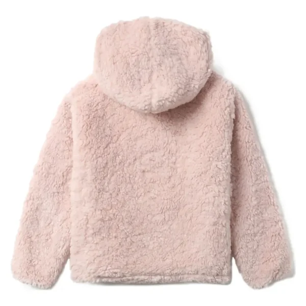Bape Apee Sherpa Hoodie Jacket Ladies Pink Back