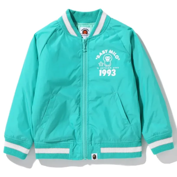 Bape Baby Milo Patch Jacket Kids Green