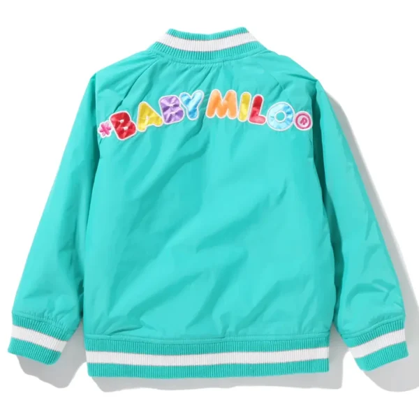 Bape Baby Milo Patch Jacket Kids Green Back