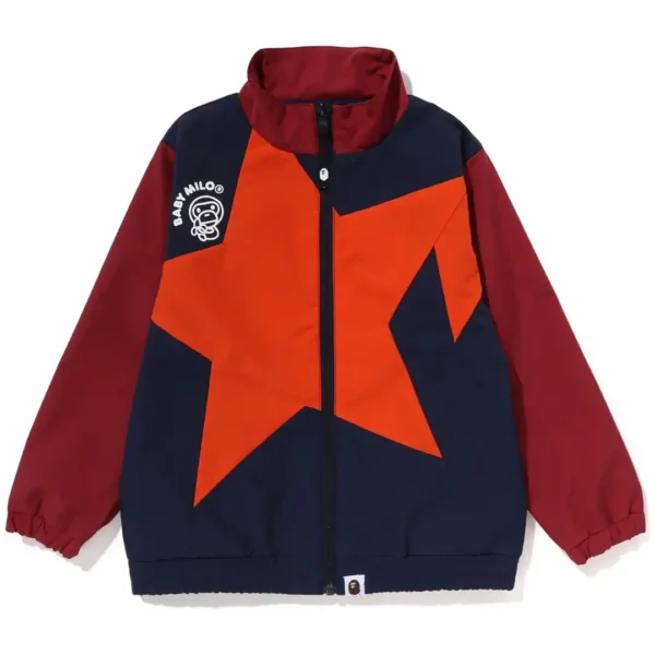 Bape Baby Milo Sta Color Block Jacket Kids - Navy